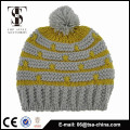 100% acrílico jacquard design inverno malha chapéu beanie para a menina